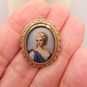 Sammartino Brothers Antique Portrait 1/20 12K Gold Filled Pendant Brooch